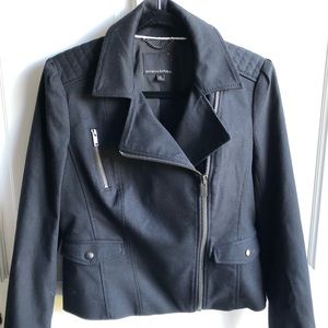 Black Moto peplum Jacket